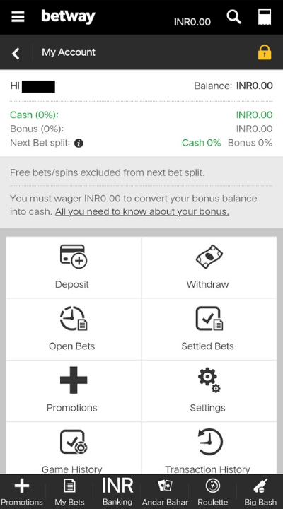 betway minimum withdrawal