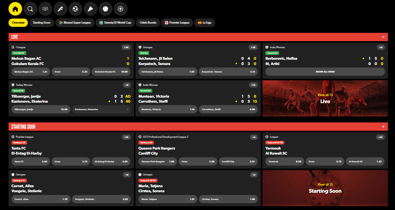 the layout of the sportsbook