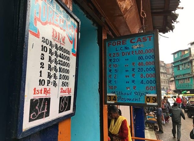 Teer lottery counters are licensed and common throughout Shillong