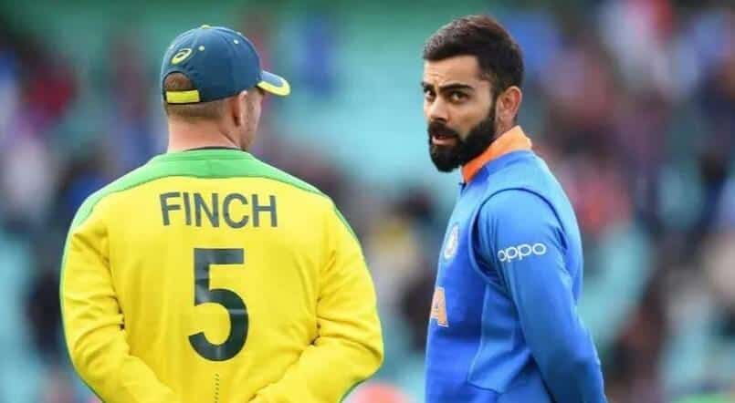 Finch and Kohli side-by-side. The 2 captains will go head to head in the India tour of Austalia. Betting tips for the tour have the Aussies as favourites
