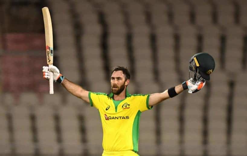Glenn Maxwell celebrating. He's the kay man for the Aussies ahead of the T20I series according to our Australia vs India betting tips and expert winner predictions