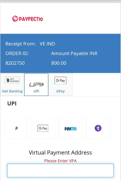 Enter your PhonePe UPI VPA ID