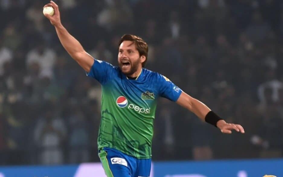 Shahid Afridi playing for theMultan Sultans in the PSL