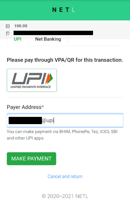 Screenshot of the third step to depositing at Indibet
